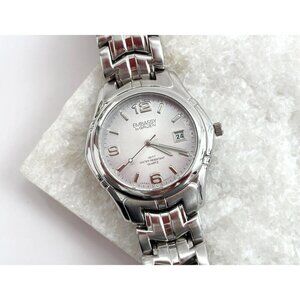 Embassy By Gruen Silver Toned Chainlink Analog Vintage Wristwatch - WORKS!  28mm